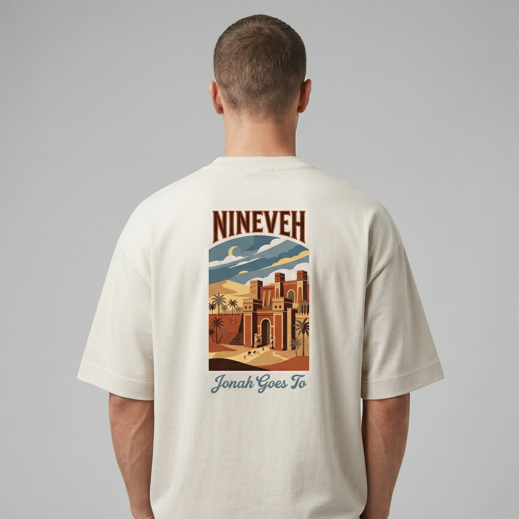 Camiseta Oversized Nineveh Off-White