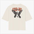 Camiseta Oversized Fed By Ravens Off-White - Básica