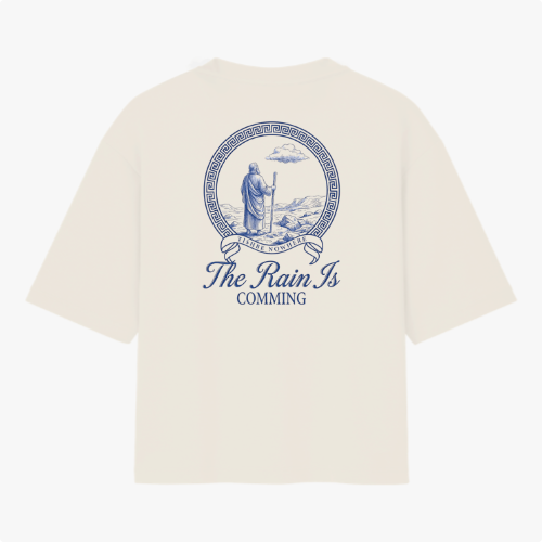 Camiseta Oversized Rain Off-White - Básica