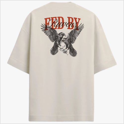 Camiseta Oversized Fed By Ravens Off-White - Premium