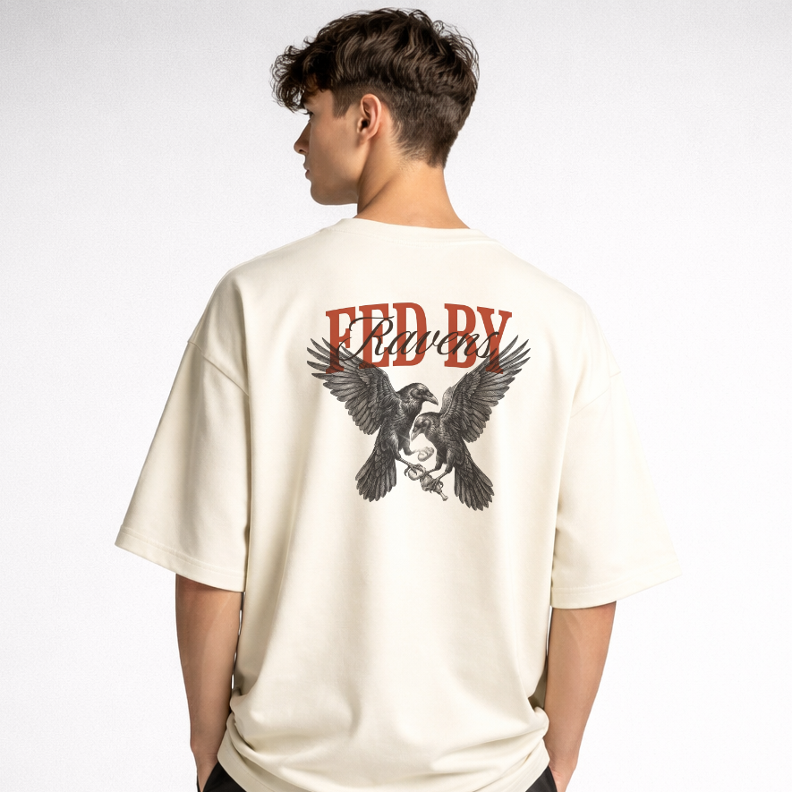 Camiseta Oversized Fed By Ravens Off-White