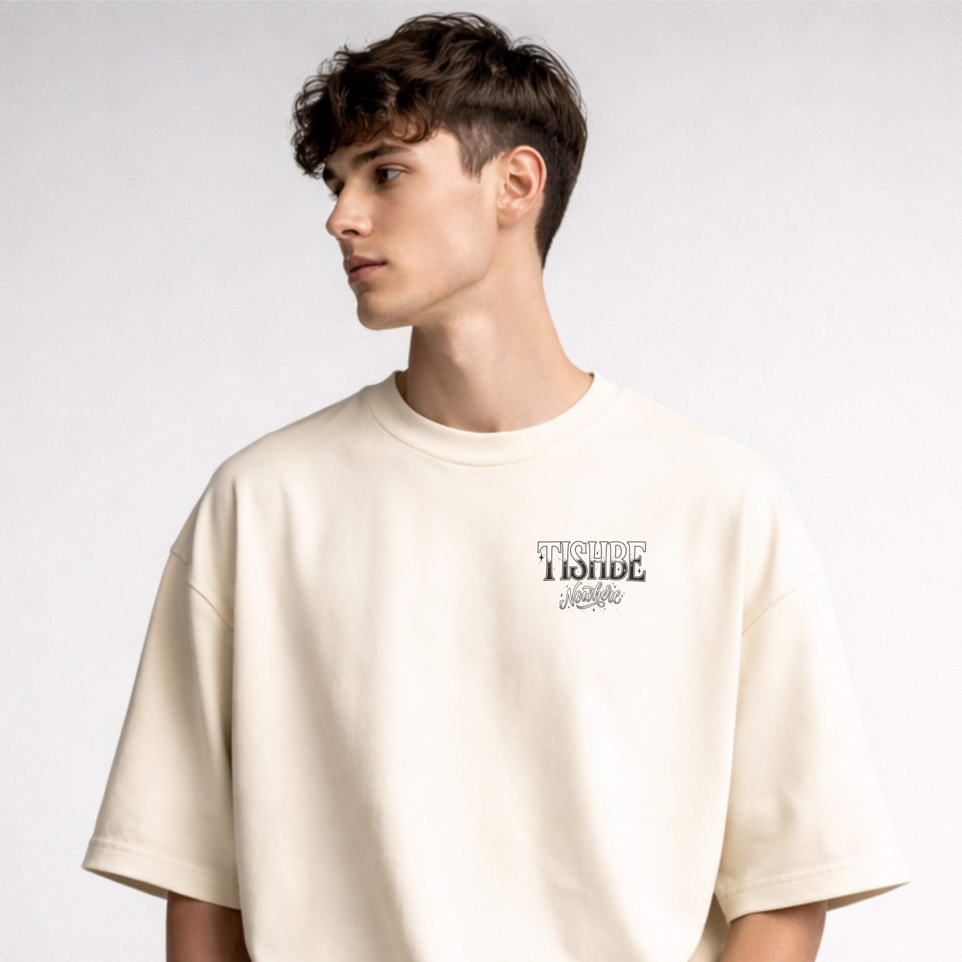 Camiseta Oversized Big Cloud Off-White