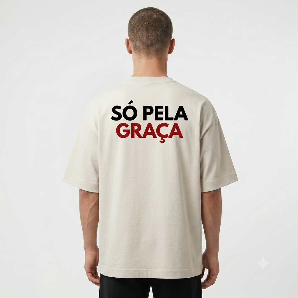 Camiseta Oversized Pela Graça Off-White