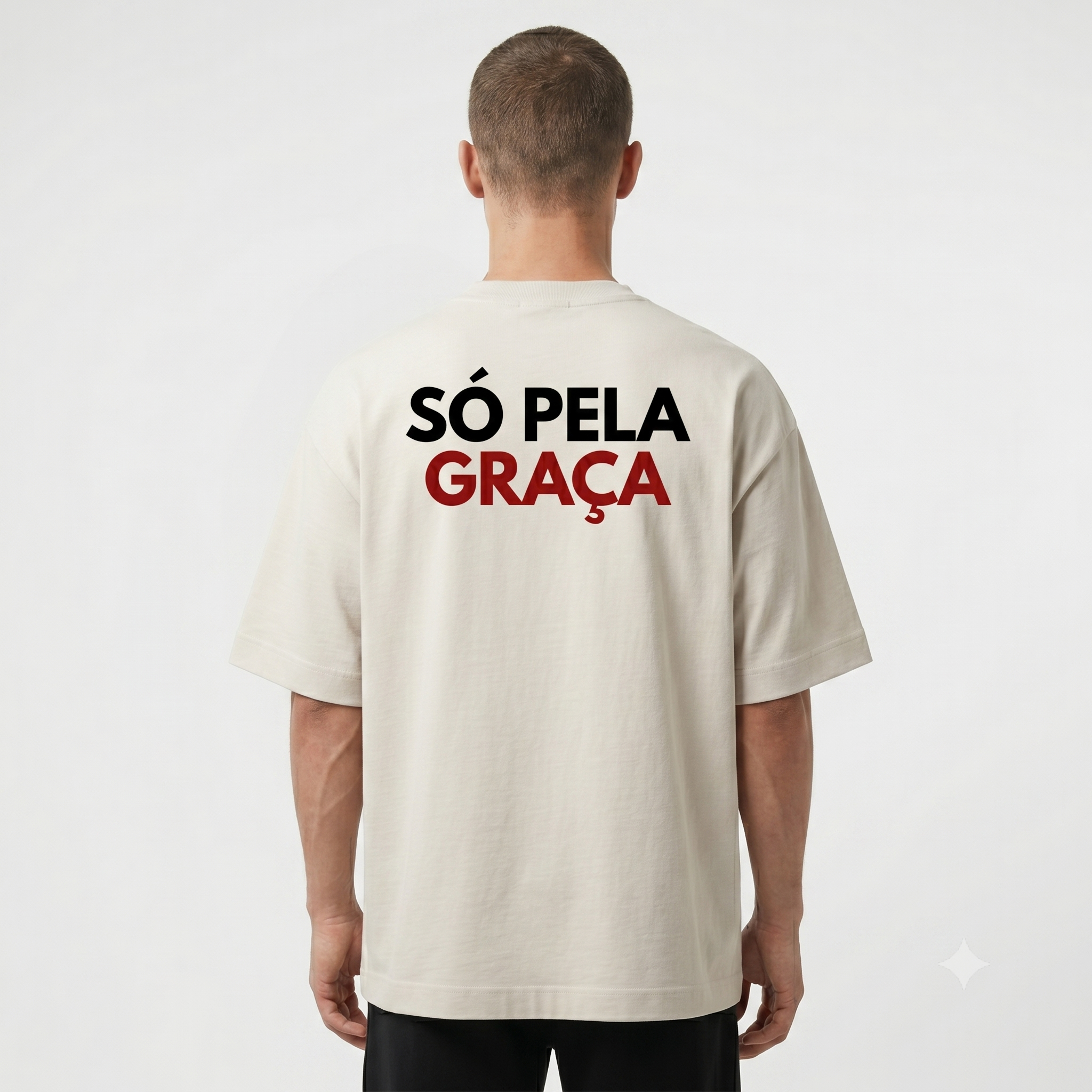 Camiseta Oversized Pela Graça Off-White